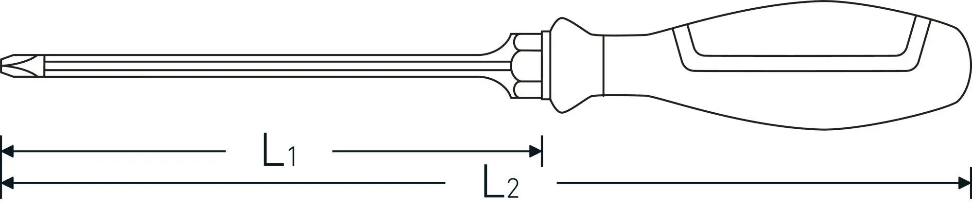 Stahlwille Cross Head Phillips Drall Screwdriver with Hexagon, PH4 - ST 46323304 Stahlwille
