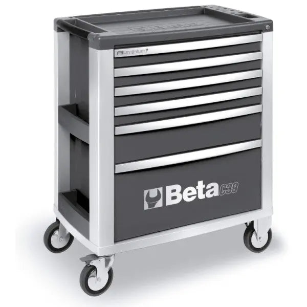 Beta Tools (Article# C39-6/G) Mobile Roller Cabinet with 6 Drawers - Gray - BT 39000032 Beta Tools