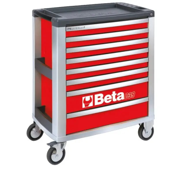 Beta Tools (Article# C39-8/R) Mobile Roller Cabinet with 8 Drawers - Red - BT 39000043 Beta Tools