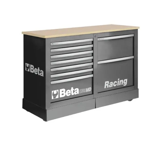 Beta Tools (Article# C39MD-G) Special Mobile Roller Cabinet, Racing MD Type - Gray - BT 39390102 Beta Tools