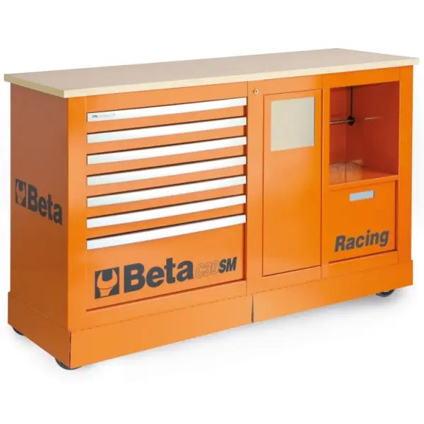 Beta Tools (Article# C39SM-O) Special Mobile Roller Cabinet, Racing SM Type - Orange - BT 39390001 Beta Tools