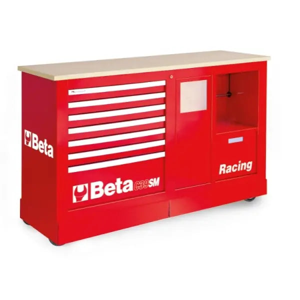 Beta Tools (Article# C39SM-R) Special Mobile Roller Cabinet, Racing SM Type - Red - BT 39390003 Beta Tools