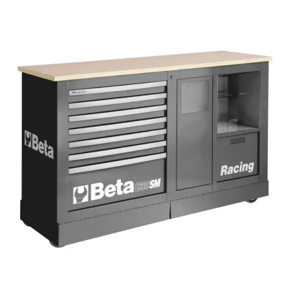 Beta Tools (Article# C39SM-G) Special Mobile Roller Cabinet, Racing SM Type - Gray - BT 39390002 Beta Tools