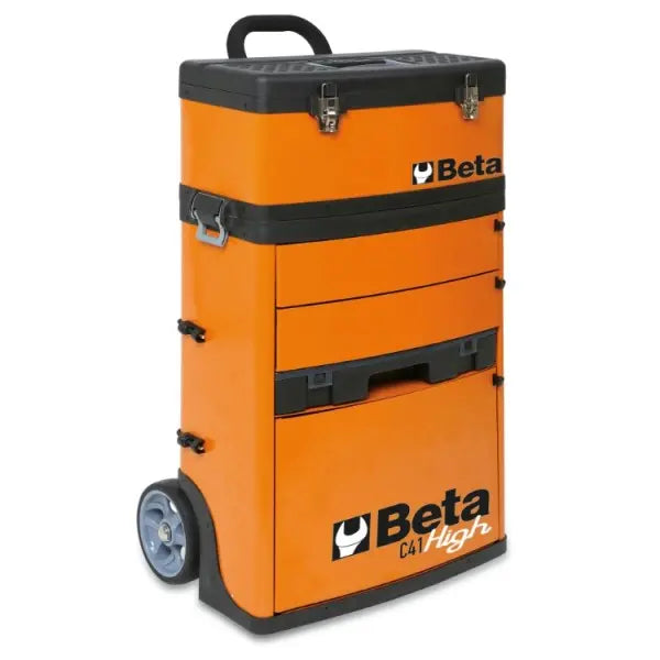 Beta Tools (Article# C41H-O) Two-Module Rolling Tool Chest - Orange - BT 41000002 Beta Tools