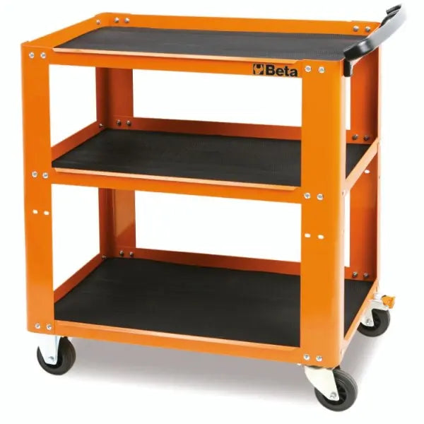 Beta Tools (Article# C51 O) C51-O Easy Trolley 3-Shelf Shop Cart - Orange - BT 51000001 Beta Tools