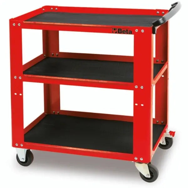 Beta Tools (Article# C51 R) C51-R Easy Trolley 3-Shelf Shop Cart - Red - BT 51000003 Beta Tools