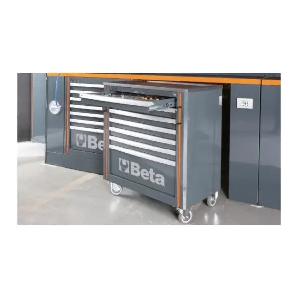 Beta Tools (Article# C55C7) Mobile Roller Cabinet with 7 Drawers for Workshop Equipment Combination - BT 55000201 Beta Tools