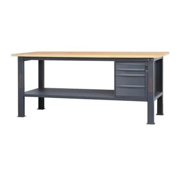 Beta Tools (Article# C58BC-W2,1 4C) 4-Drawers Workbench with Wood Worktop, 2.1 m Long - BT 058000632 
