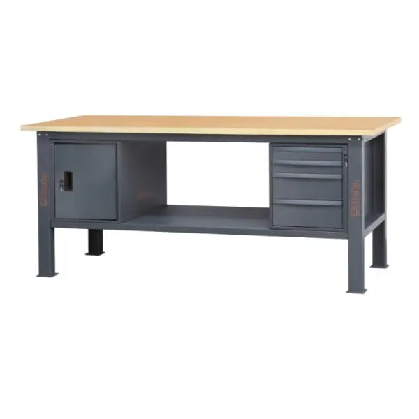 Beta Tools (Article# C58BC-W2,1 4CA) 4-Drawers Door Module Workbench with Wood Worktop, 2.1 m Long - BT 058000633 