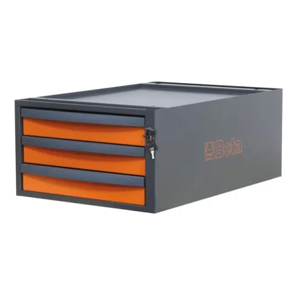 Beta Tools (Article# C58CS 3C) 3-Drawer Tool Chest for Modular Workbenches C58BC, 257mm High - BT 058000673 