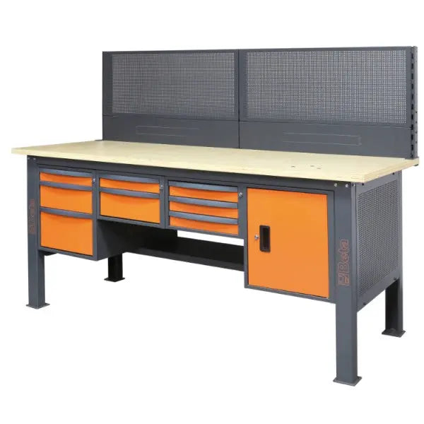 Beta Tools (Article# C58K/2PF-2,1M) Set of 2 Perforated Tool Panels with Frames for Modular Workbenches C58BC, 2.1 m Long - BT 058000812 