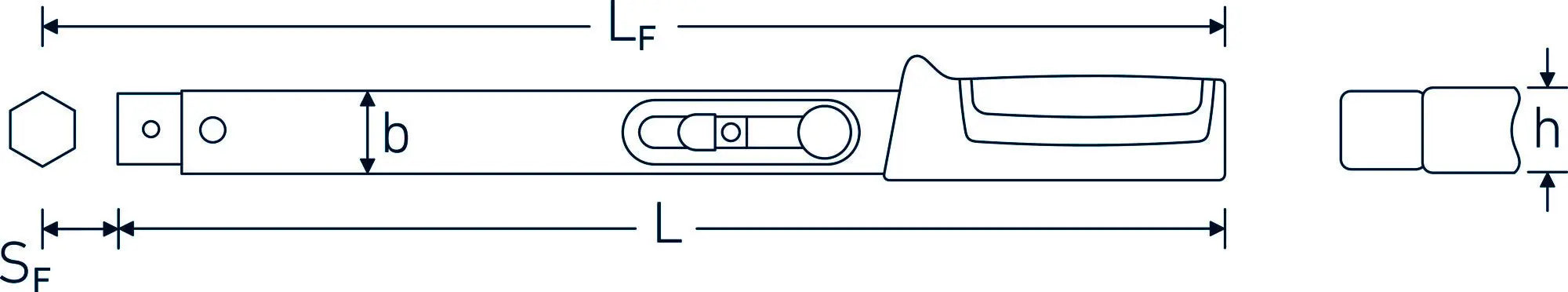 Stahlwille MANOSKOP Service Torque Wrench with Holder for Insert Tools, a/12 - ST 50584012 Stahlwille