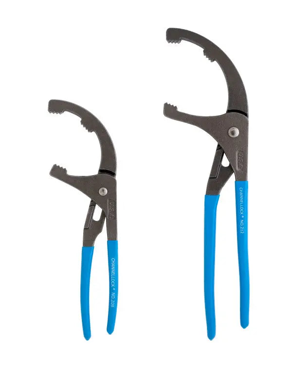 Channellock Set of 2 Oil Filter/PVC Pliers, 9 in, 12 in - CL OF-2 Plier Set Channellock