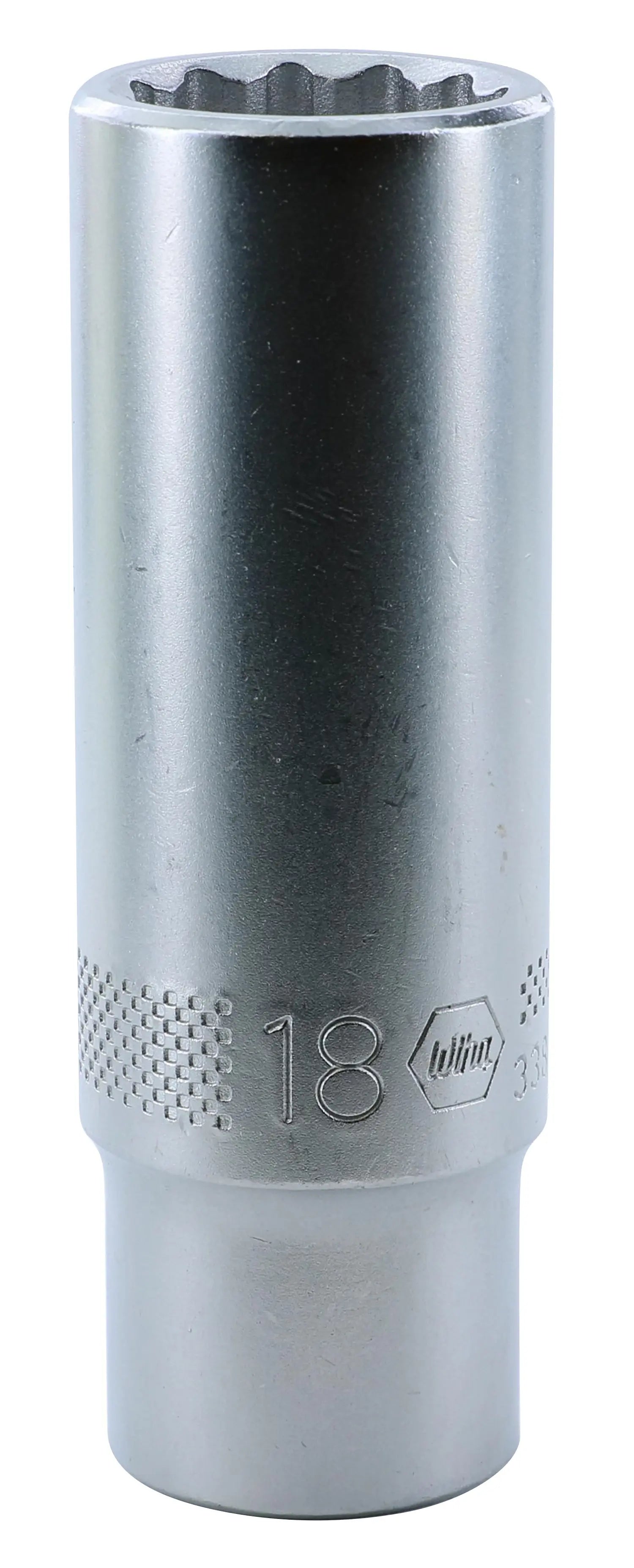 Wiha 33874, 1/2" Drive Deep Socket, 12 Point, 18.0mm Wiha