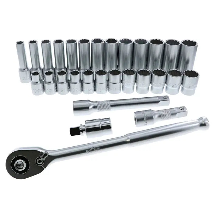 Wiha 33795, 24 Pc. 3/8" Metric Socket Tray Set Wiha