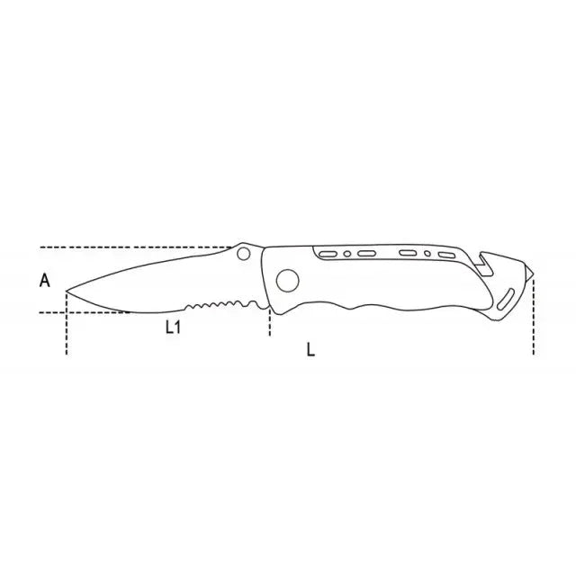 Beta Tools (Article# 1778SOS) Car Service Knife with Case - BT 17780080 Beta Tools