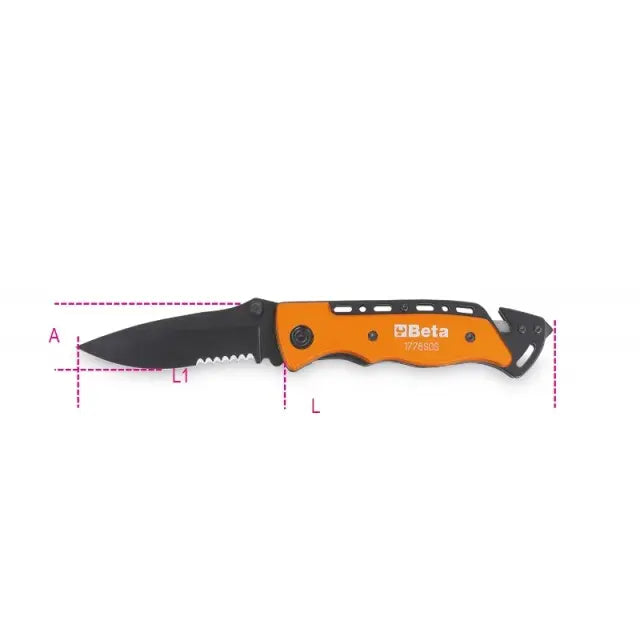 Beta Tools (Article# 1778SOS) Car Service Knife with Case - BT 17780080 Beta Tools