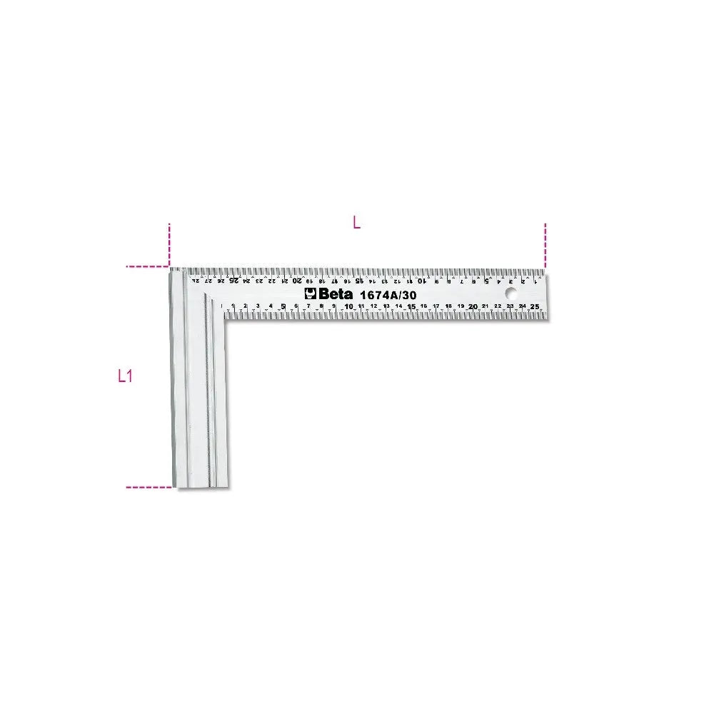 Beta Tools (Article# 1674A 400) Carpenter's Square 400 x 214mm - BT 16740140 Beta Tools