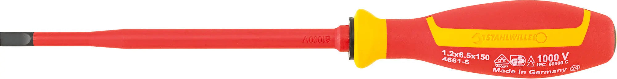 Stahlwille VDE Slotted Drall Screwdriver, 6 - ST 46613065 Stahlwille