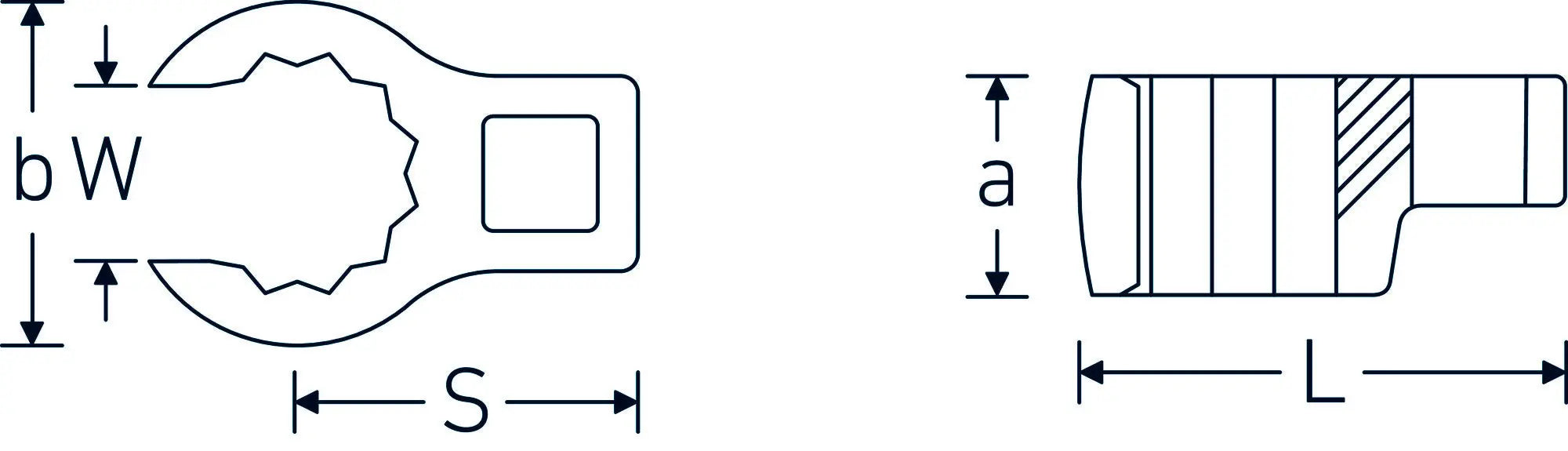 Stahlwille 1/2 in Drive Crow Foot Ring Wrench, 46mm - ST 03190046 Stahlwille
