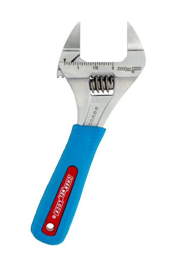 Channellock Code Blue WideAzz Slim Jaw Adjustable Wrench, 6 in - CL 6SWCB Adjustable Wrench Channellock