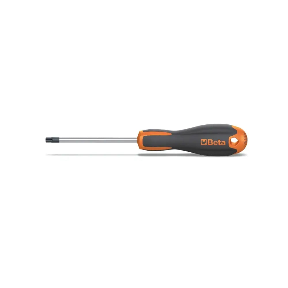 Beta Tools (Article# 1208E/RTX 20) T20 Evox Tamper Resistant Torx Screwdriver, Chrome-Plated, Black Tips, OAL 100mm - BT 12081020 Beta Tools