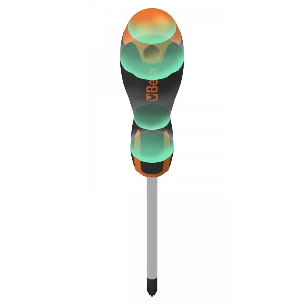 Beta Tools (Article# 1208E/RTX 20) T20 Evox Tamper Resistant Torx Screwdriver, Chrome-Plated, Black Tips, OAL 100mm - BT 12081020 Beta Tools