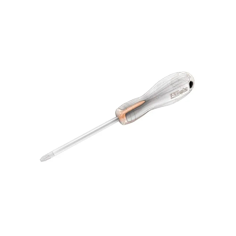 Beta Tools (Article# 1208E/RTX 20) T20 Evox Tamper Resistant Torx Screwdriver, Chrome-Plated, Black Tips, OAL 100mm - BT 12081020 Beta Tools