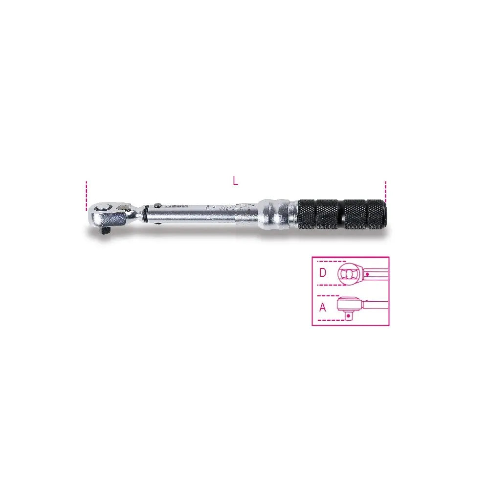 Beta Tools (Article# 605E/5) Click-Type Torque Wrench with Reversible Ratchets, 1 - 5 Nm - BT 6050105 Beta Tools