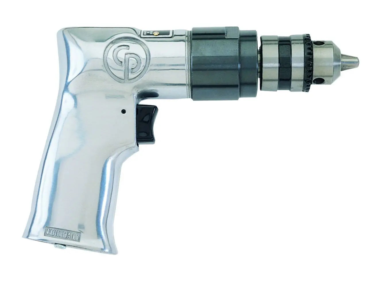Chicago Pneumatic CP785 - 3/8 Inch (10 mm) Air Drill, Keyed Chuck, Aluminum Housing, Pistol Handle, 0.5 HP / 370 W, Stall Torque 3.1 ft. lbf / 4.2 Nm - 2400 RPM T022698 Chicago Pneumatic