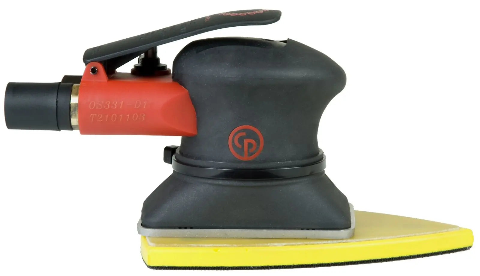 Chicago Pneumatic CP7267E - 3-7/8 x 5-5/8 Inch (100 x 144 mm) Delta Pad Air Jitterbug Sander, Non-Vacuum, Hook and Loop, 0.28 HP / 210 W - 10000 RPM 8941072670 Chicago Pneumatic