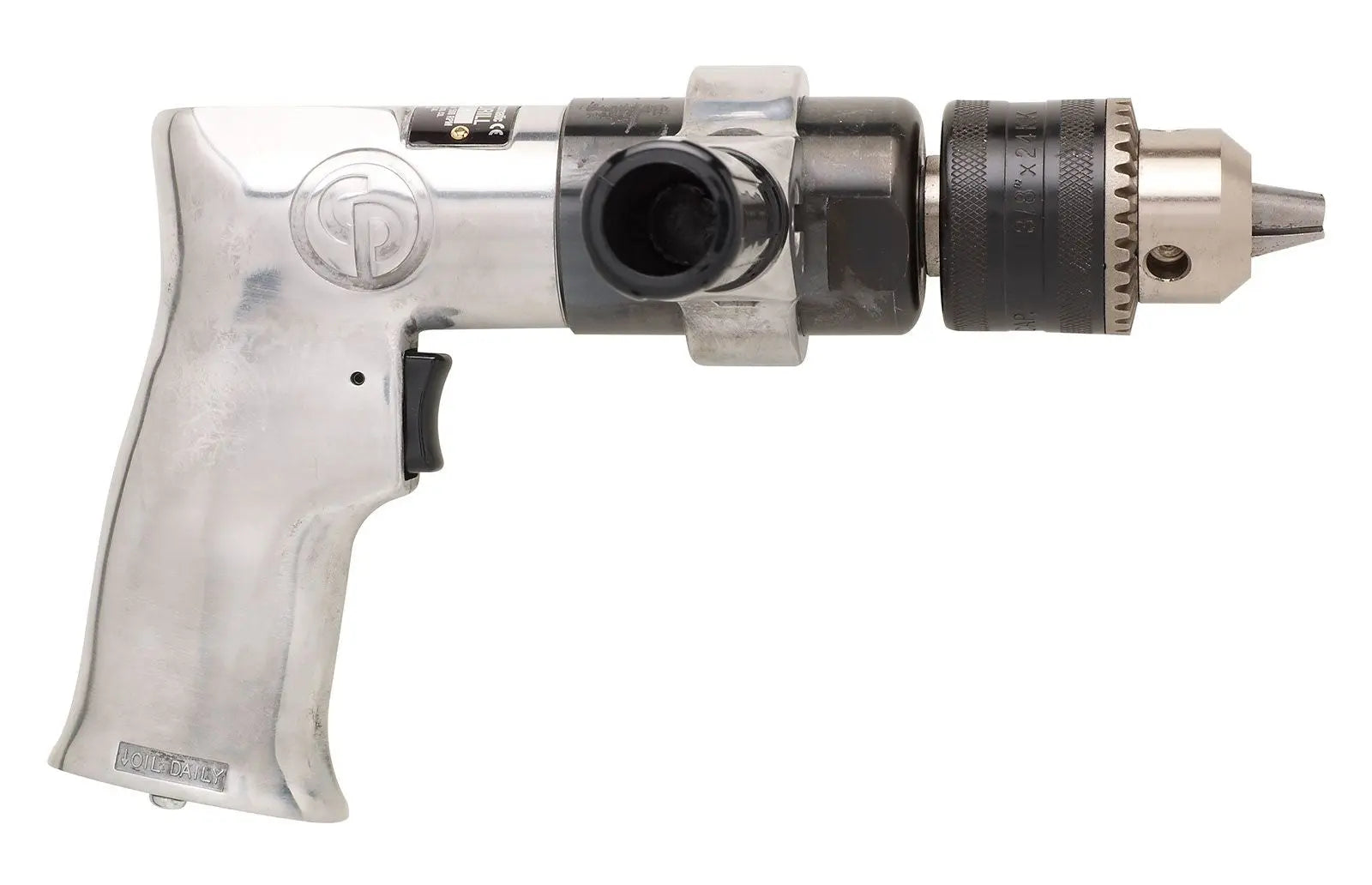 Chicago Pneumatic CP785H - 1/2 Inch (13 mm) Air Drill, Keyed Chuck, Aluminum Housing, Pistol Handle, 0.5 HP / 370 W, Stall Torque 11.4 ft. lbf / 15.4 Nm - 500 RPM T024134 Chicago Pneumatic