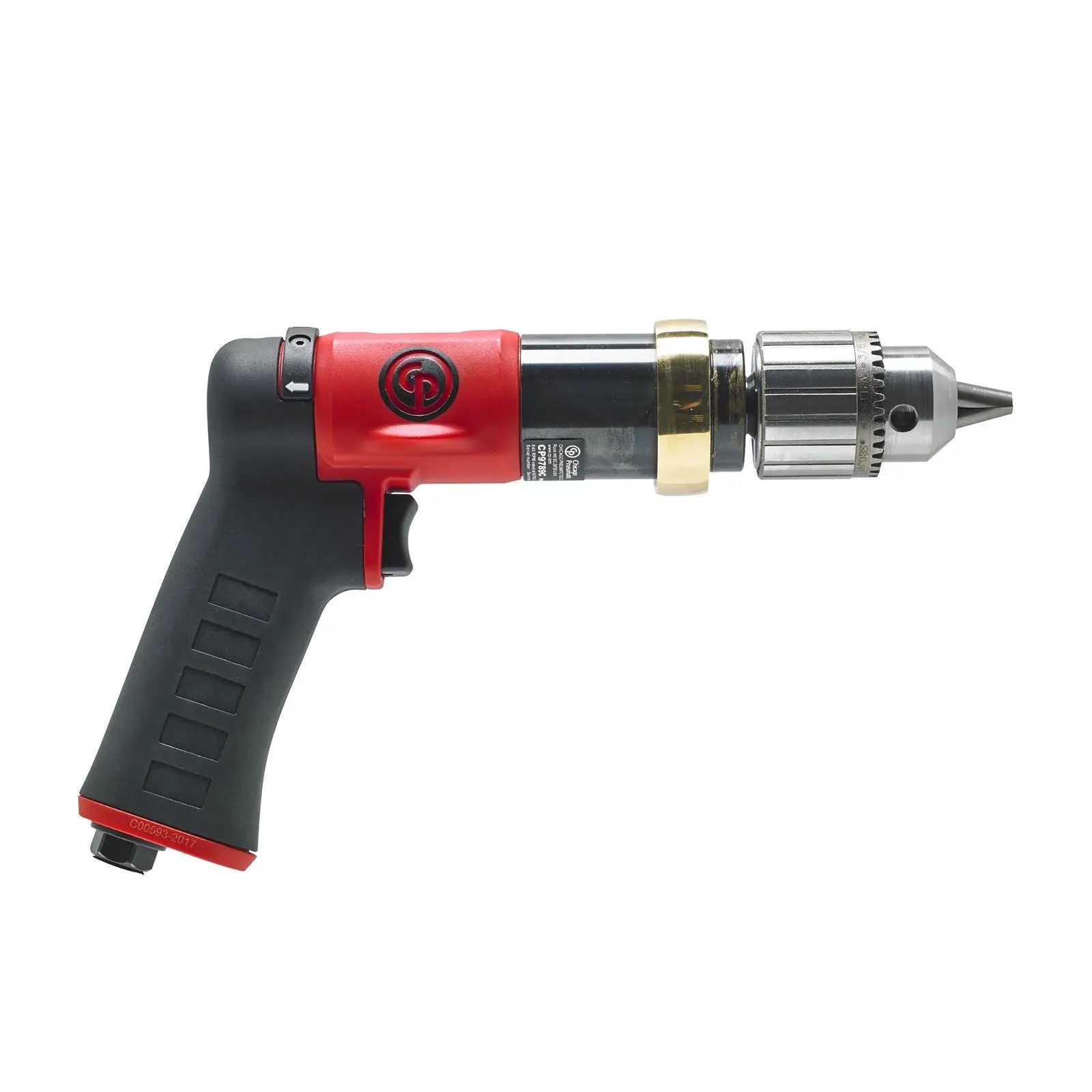 Chicago Pneumatic CP9789C - 1/2 Inch (13 mm) Air Drill, Keyed Chuck, Pistol Handle, 0.47 HP / 350 W, Stall Torque 10.3 ft. lbf / 14 Nm - 840 RPM 8941097890 Chicago Pneumatic