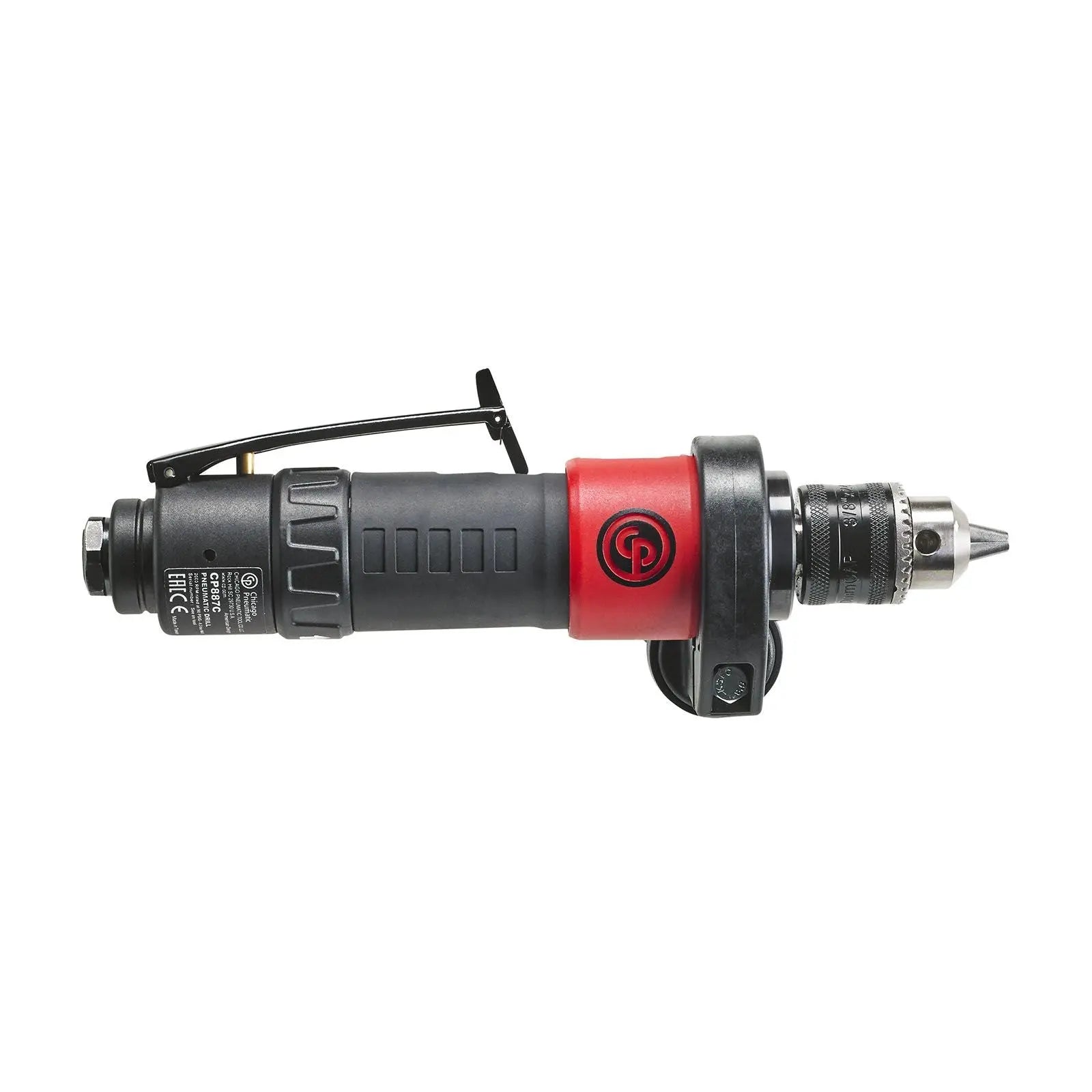 Chicago Pneumatic CP887C - 3/8 Inch (10 mm) Air Drill, Keyed Chuck, Straight Handle, 0.4 HP / 300 W, Stall Torque 3.8 ft. lbf / 5.1 Nm - 2100 RPM 8941008870 Chicago Pneumatic