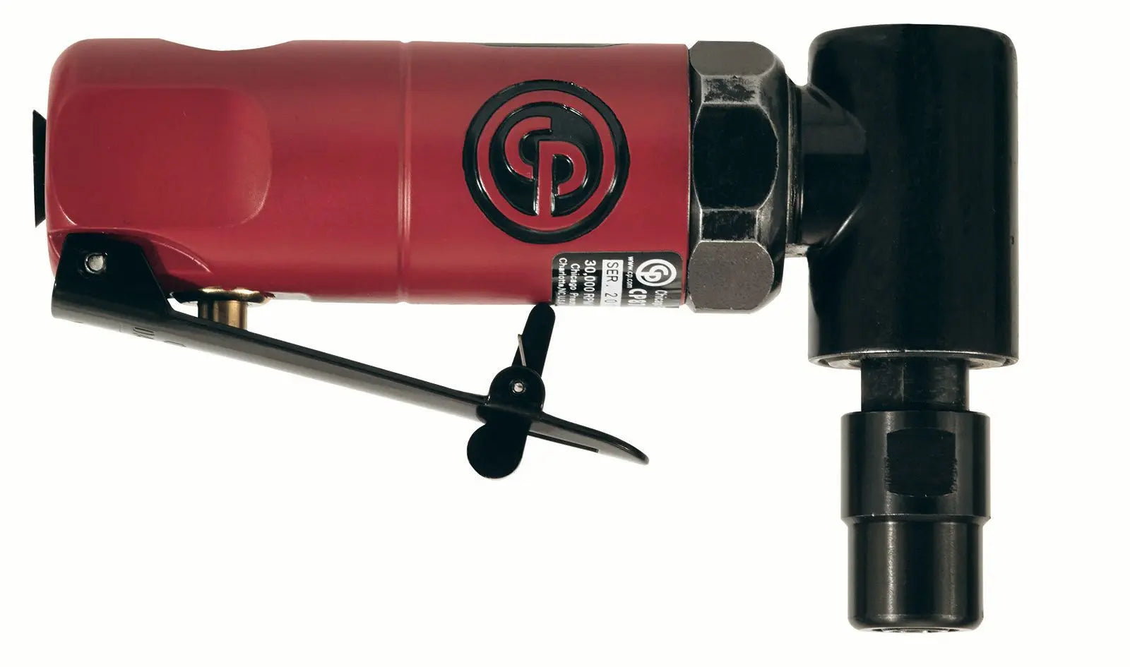 Chicago Pneumatic CP875 Kit - 1/4 Inch (6 mm) Air Angle Die Grinder, 0.3 HP / 220 W - 22500 RPM 8941108751 Chicago Pneumatic