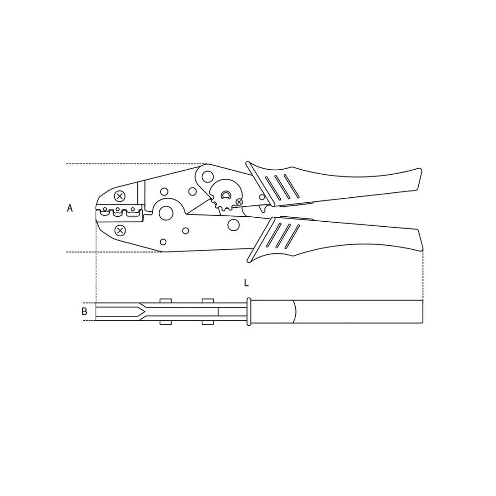 Beta Tools (Article# 1608) Crimping Plier for Insulated Terminals with Pressure Regulator - BT 16080001 Beta Tools