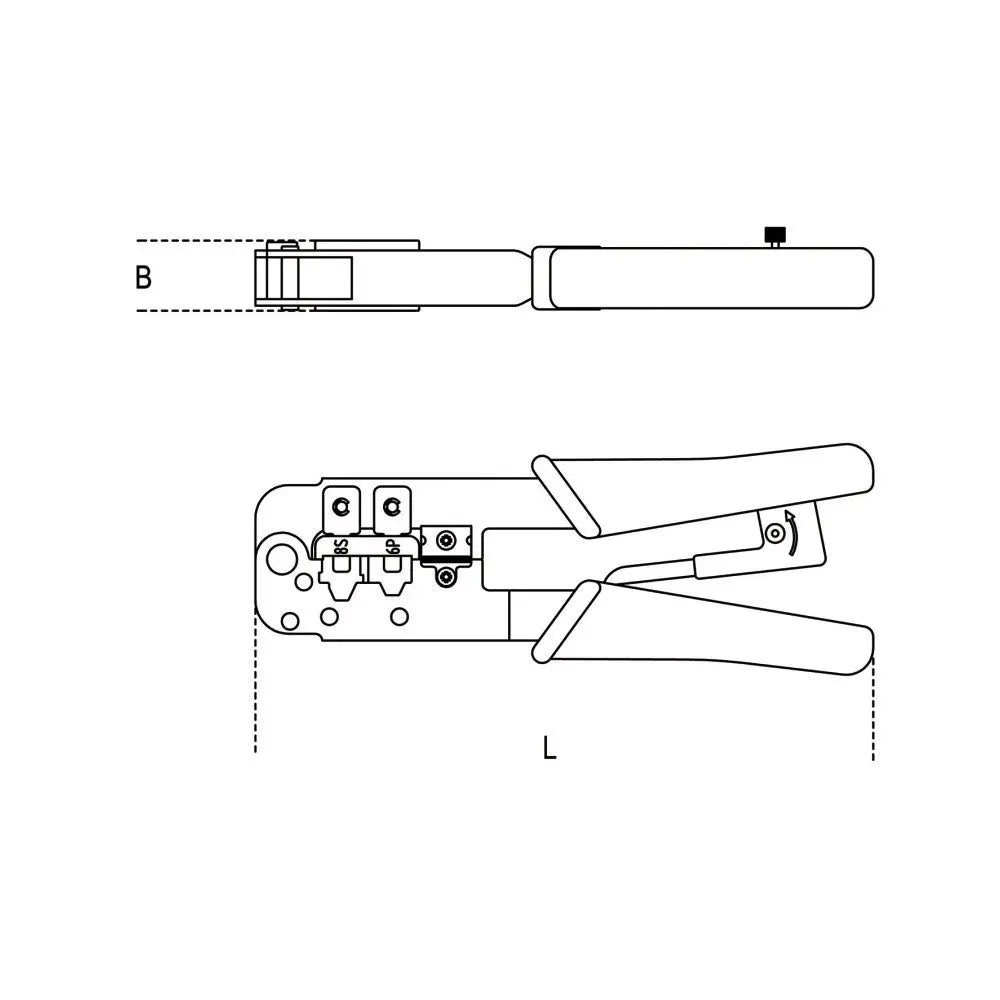 Beta Tools (Article# 1601/PC) Ratchet Crimpling Plier for Telephone Terminals and Data Transmission - BT 16010011 Beta Tools