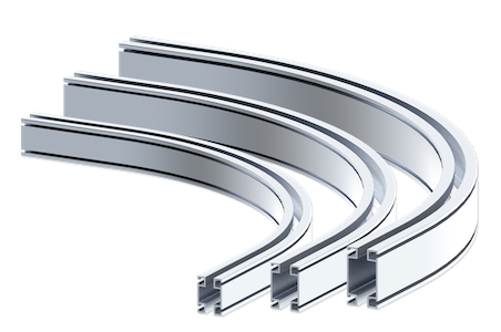 Knight Gobal Curved Aluminum Rail Series, Capacity 3000 lbs