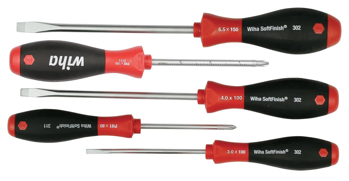 Wiha 30295, SoftFinish® Screwdriver 5 Pc. Set Wiha