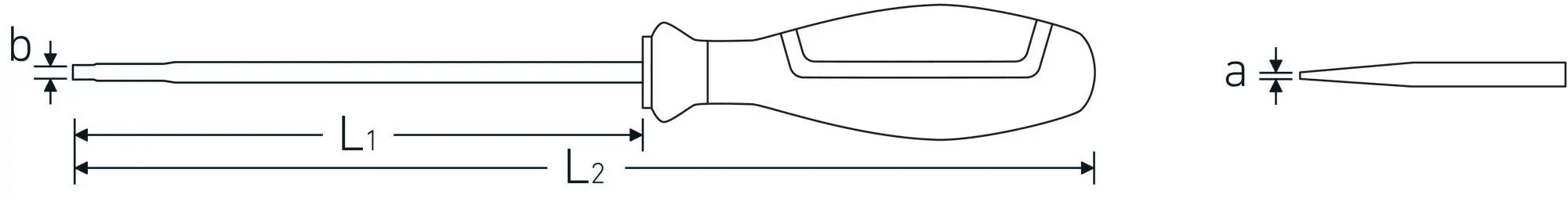 Stahlwille VDE Slotted Drall Screwdriver, 4 - ST 46613040 Stahlwille