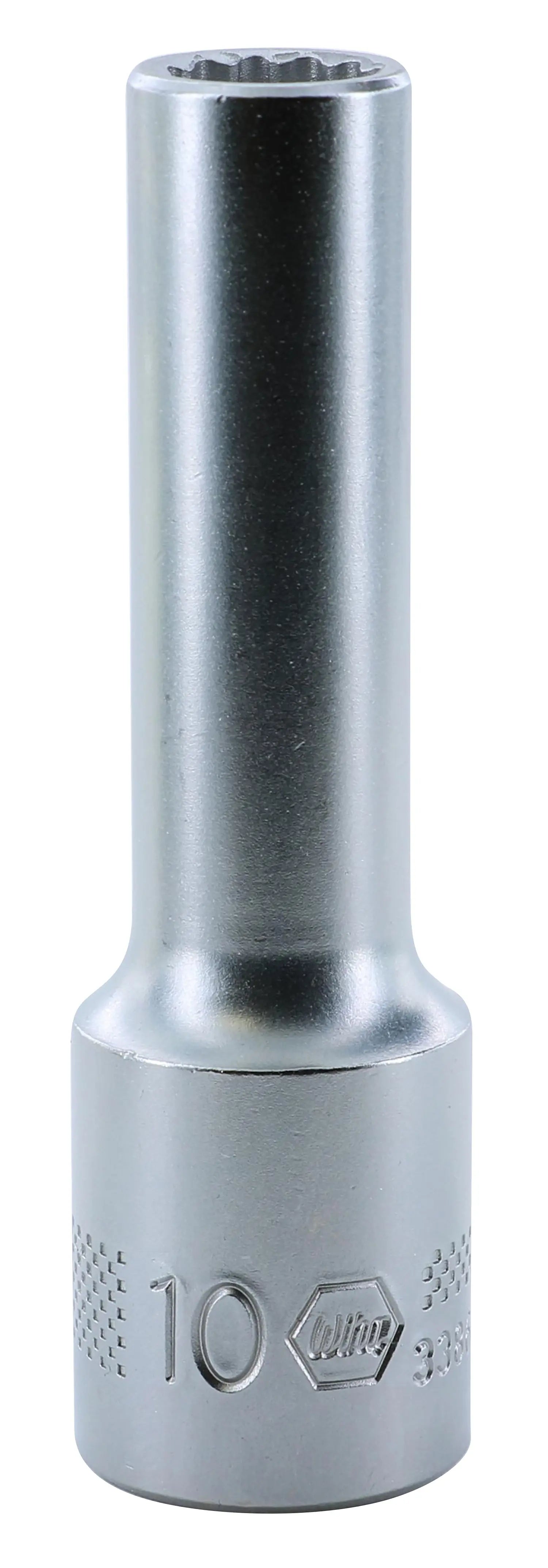 Wiha 33866, 1/2" Drive Deep Socket, 12 Point, 10.0mm Wiha