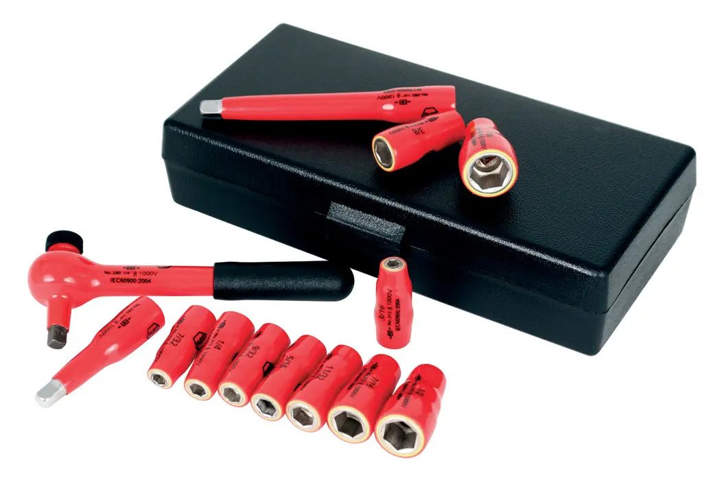 Wiha 31390, Insulated 1/4" Drive Inch Socket Set Wiha