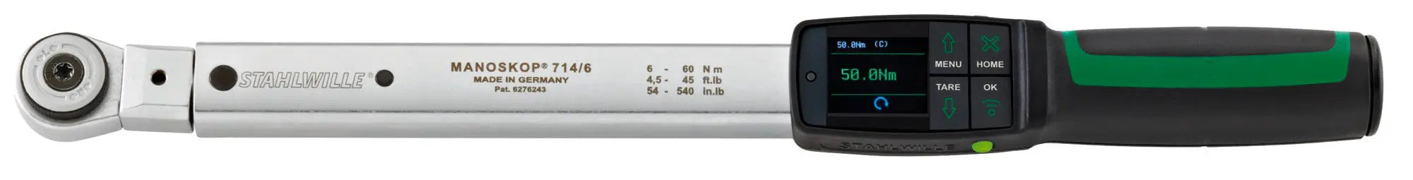 Stahlwille MANOSKOP Electromechanical Angle Torque Wrench with Insert Ratchet, 6 - 60 Nm - ST 96501006 Stahlwille