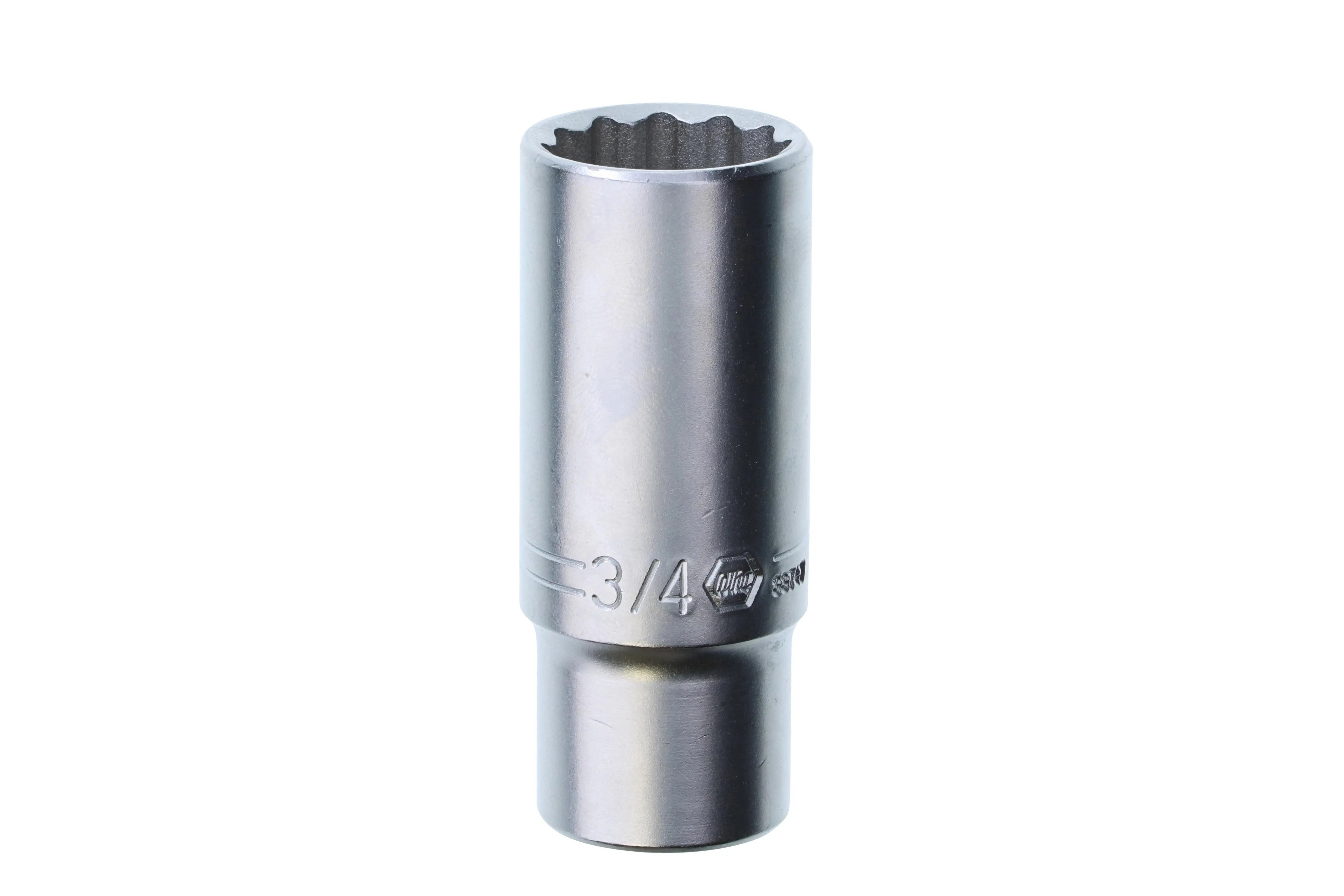 Wiha 33747, 3/8" Drive Deep Socket, 12 Point, 3/4" Wiha