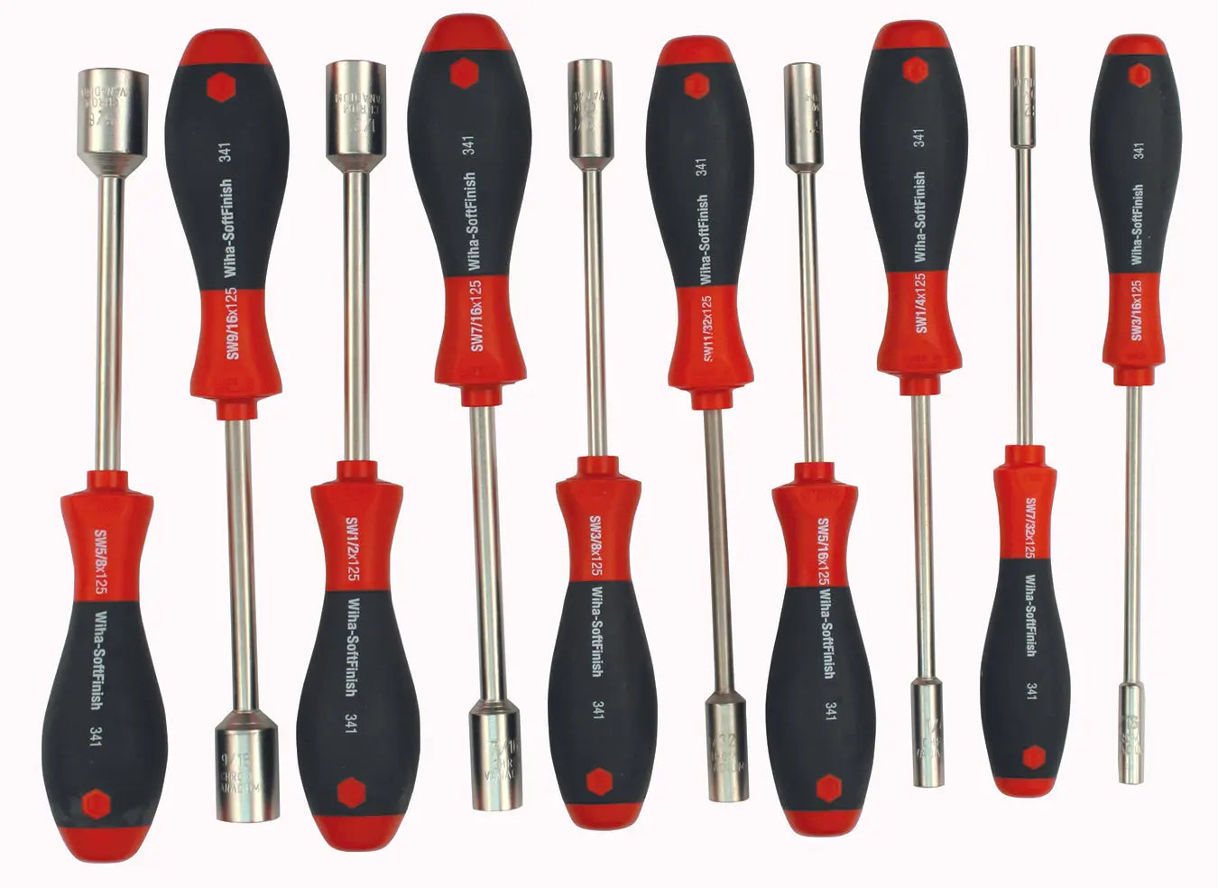 Wiha 34195, SoftFinish® Inch Nut Driver 10 Pc. Set Wiha