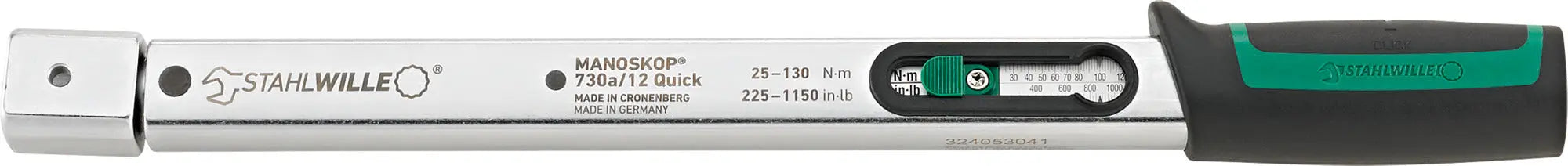Stahlwille MANOSKOP Service Torque Wrench with Holder for Insert Tools, a/12 - ST 50584012 Stahlwille