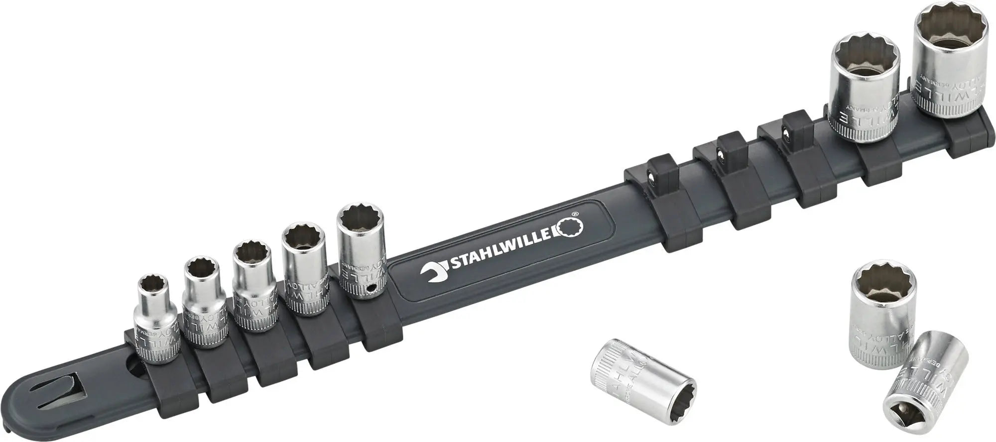 Stahlwille Set of 10 Bi-Hexagon Socket with Clip Bar - ST 96015310 Stahlwille