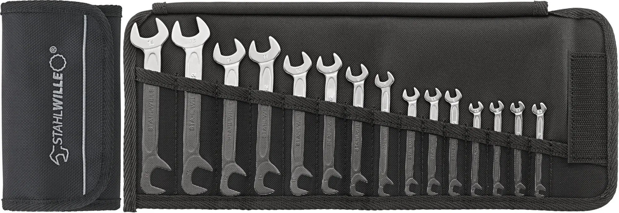 Stahlwille Set of 15 Double Open Ended Wrench, 3.2 - 14 - ST 96400651 Stahlwille