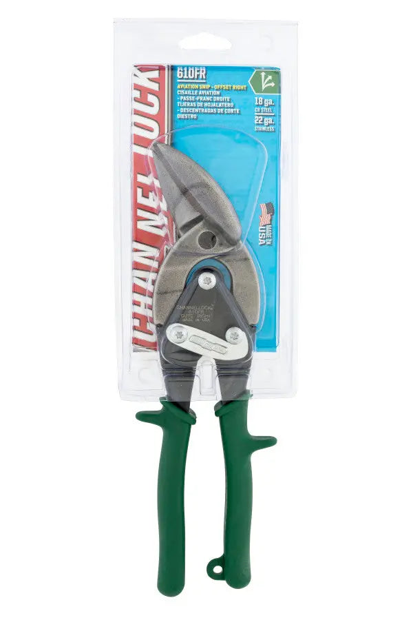 Channellock Offset Right Cut Aviation Snip, 9.6 in - CL 610FR Channellock