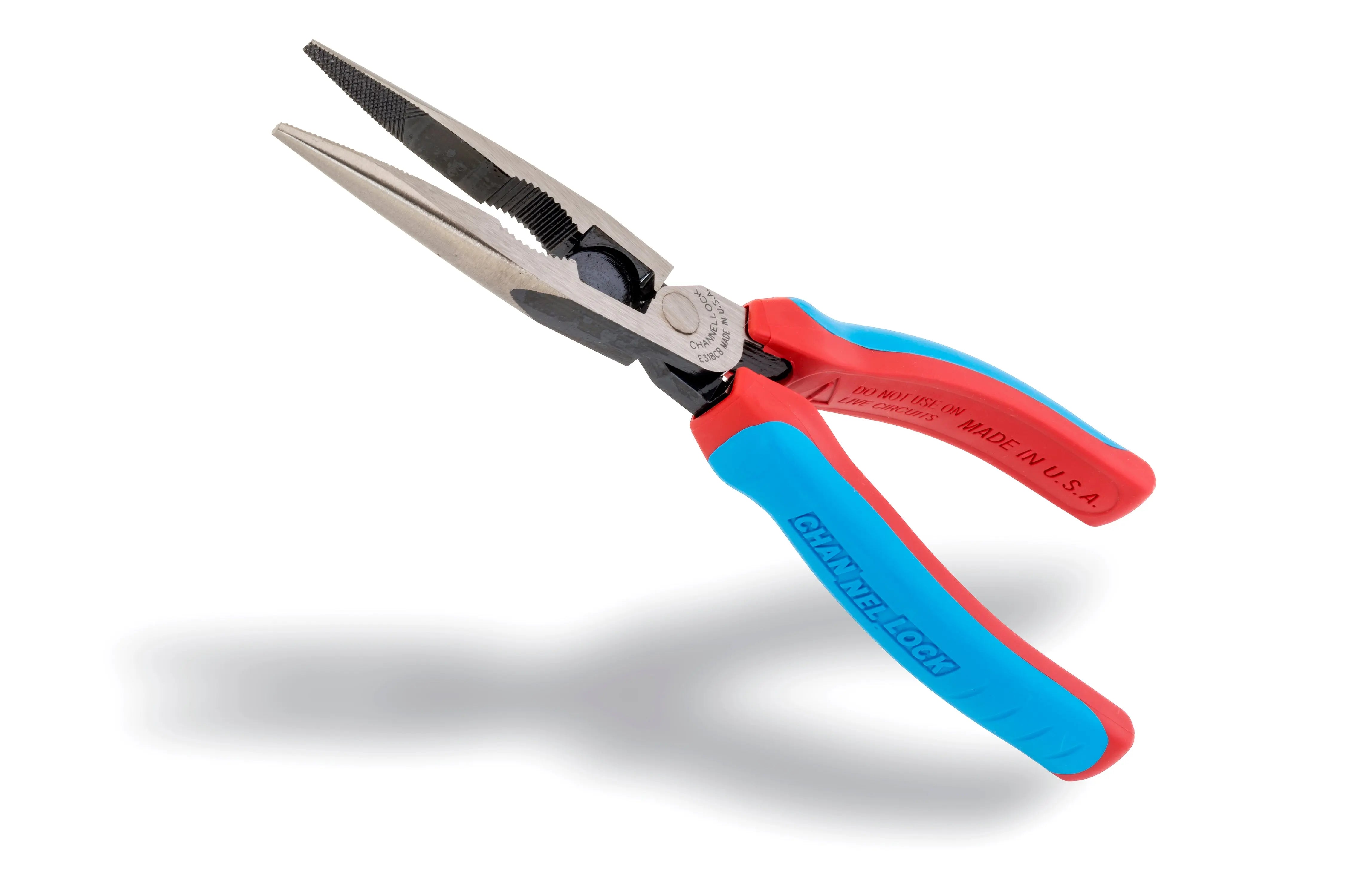 Channellock CODE BLUE XLT Combination Long Nose Plier with Cutter, 8 in - CL 318CB Channellock